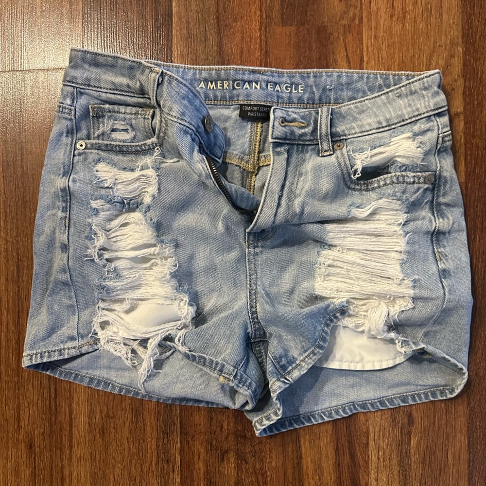 American Eagle Light Blue Denim Shorts